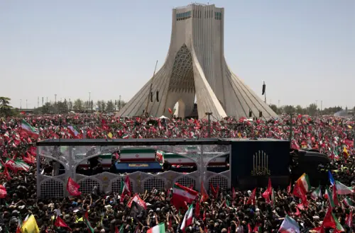 Millions gather as Khamenei&rsquo;s funeral procession begins in Tehran