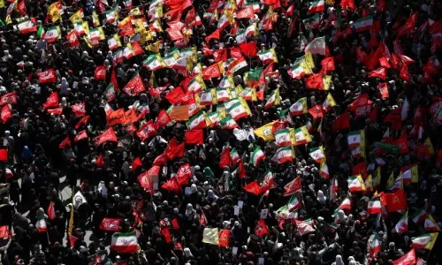 'People seek revenge': crowds mass in Iran's Mashhad for Khamenei burial 'People seek revenge': crowds mass in Iran's Mashhad for Khamenei burial
