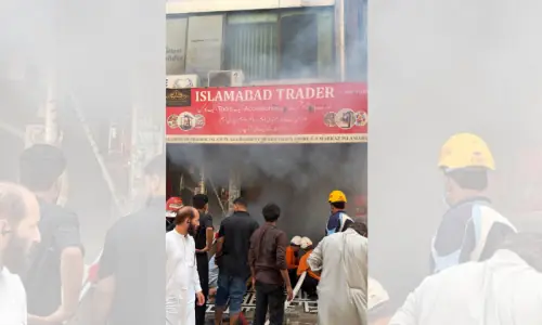 Islamabad's G-9 Markaz building fire brought under control after 2 hours Islamabad's G-9 Markaz building fire brought under control after 2 hours