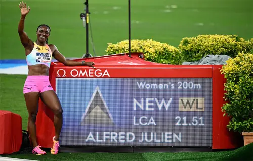 Alfred goes third in 200m all-time list, Wanyonyi smashes world record