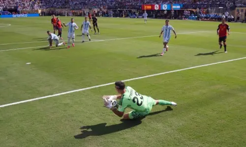 Spain get off to a flying start in the second half as Alex Baena takes a shot at goal Spain get off to a flying start in the second half as Alex Baena takes a shot at goal