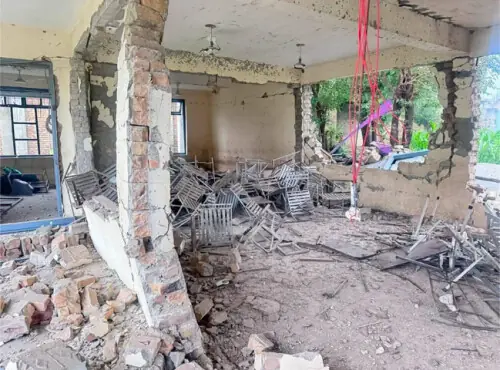 School blown up in Mamund School blown up in Mamund