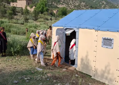 Five community schools in Tirah get prefab classrooms