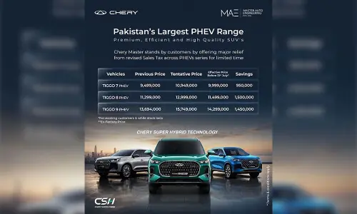 Chery Master stands by its customers with Sales Tax relief across its PHEV lineup, save up to Rs1.5 million