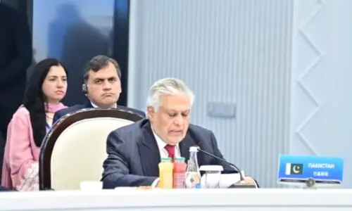 Peace, stability only possible by eliminating terrorism emanating from Afghanistan, Dar says at SCO meeting