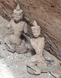 Statues found during Lea Market excavation work