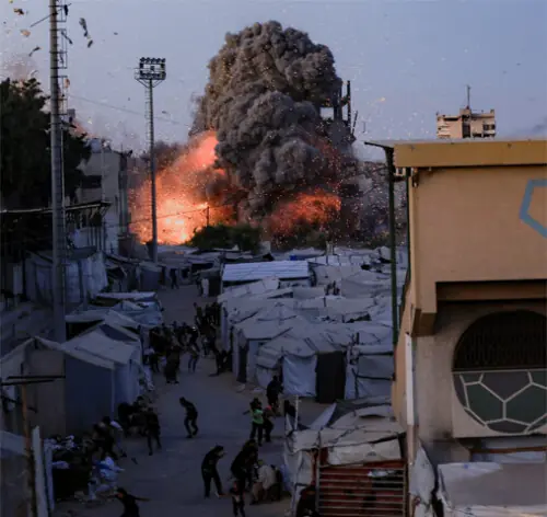 Israel targets mosque in Gaza under ‘Hamas weapons dump’ pretext Israel targets mosque in Gaza under ‘Hamas weapons dump’ pretext