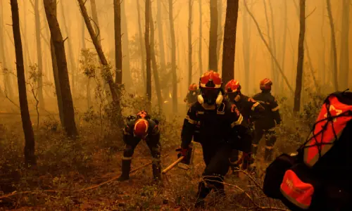 Wildfires push firefighters to the limit in Greece Wildfires push firefighters to the limit in Greece