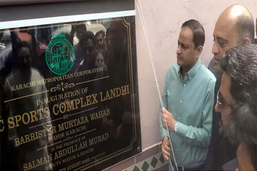 Mayor inaugurates sports complex in Landhi after renovation