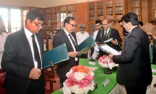 Three additional judges of SHC sworn in Three additional judges of SHC sworn in