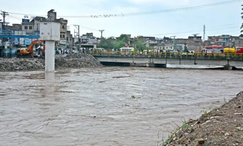 Leh Nullah rises to dangerous level after heavy rain Leh Nullah rises to dangerous level after heavy rain