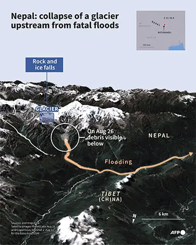 Nearly 400 dead, 1,400 missing as floods hit Nepal-Tibet border Nearly 400 dead, 1,400 missing as floods hit Nepal-Tibet border