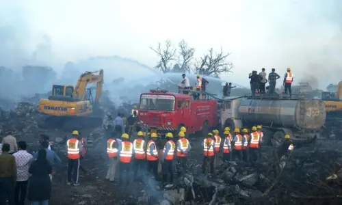 11 killed in exp&shy;l&shy;&shy;osion at India&rsquo;s firecracker factory