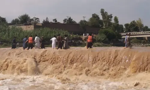 Bajaur roads hit by flash flood
