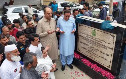 Mayor Murtaza Wahab inaugurates Rs128m dual carriageway in North Nazimabad Mayor Murtaza Wahab inaugurates Rs128m dual carriageway in North Nazimabad