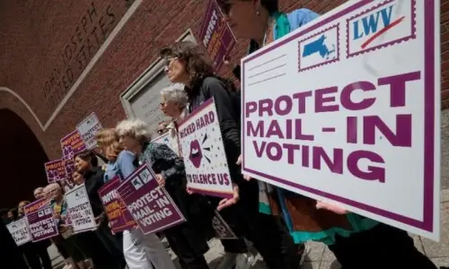 Trump&rsquo;s mail-in voting restrictions blocked by second judge