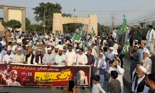 Jamaat begins &lsquo;Super Long March&rsquo; from Bab-i- Khyber