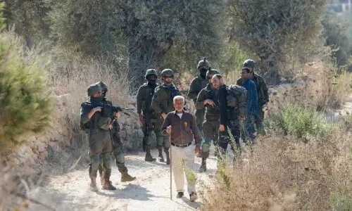 Israeli forces help settlers seize olive groves in occupied West Bank Israeli forces help settlers seize olive groves in occupied West Bank