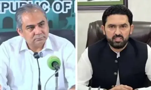 Naqvi accuses KP govt of backing out of counterterrorism commitments during govt-opposition talks Naqvi accuses KP govt of backing out of counterterrorism commitments during govt-opposition talks