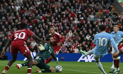Manchester City silence hostile Anfield with 3-0  triumph over Liverpool