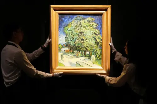 Hundreds line up in Hong Kong to view Van Gogh painting unseen in public for 60 years