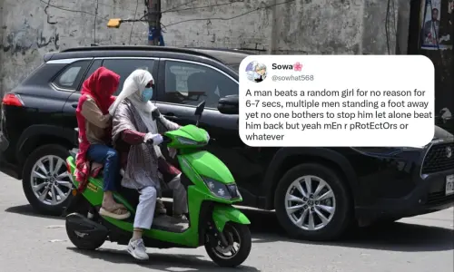 Netizens horrified after onlookers watch man brutally assault woman in Lahore without intervening
