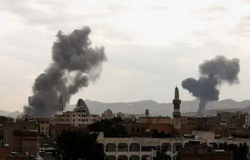 Saudi-led coalition says it struck Houthi missile launchers in Sanaa
