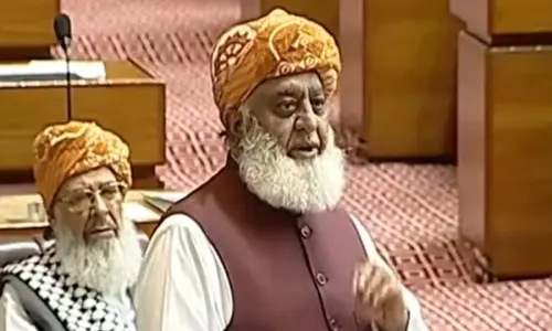 Fazl accuses govt of 'misusing' Constitution when imposing emergency, governor's rule in KP Fazl accuses govt of 'misusing' Constitution when imposing emergency, governor's rule in KP