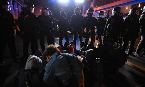 German police fire water cannon during tense 'Gen Z' protests