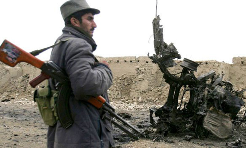 An Afghan official says a powerful roadside bomb has killed six policemen in the country's west.—File Photo