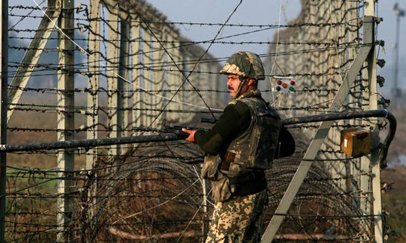 The photo shows an Indian soldier near the Line of Control. — File/Reuters