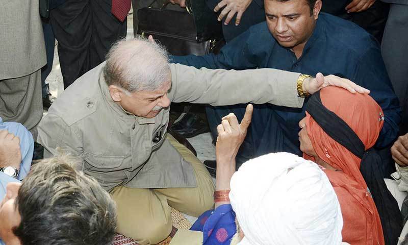 Punjab Chief Minister Shahbaz Sharif condoles with the family of the rape victim in Muzaffargarh on Saturday. – INP/File Photo