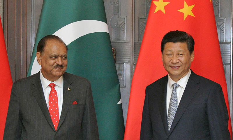 President Mamnoon Hussain and China's President Xi Jinping smile after a signing ceremony at the Xijiao State Guesthouse in Shanghai May 22, 2014. – Reuters Photo