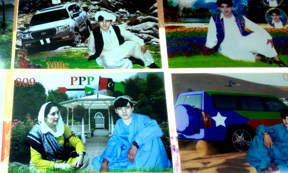 Photo sample of a customer with Benazir Bhutto. – Photo by Danial Shah