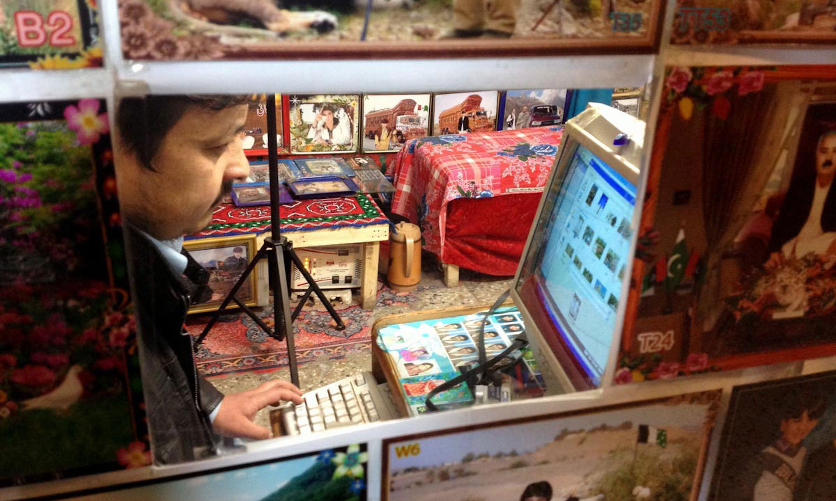 Taqi working in his studio. – Photo by Danial Shah