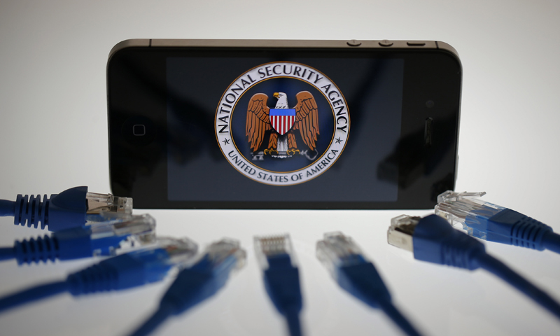 An illustration picture shows the logo of the U.S. National Security Agency on the display of an iPhone — File photo by Reuters