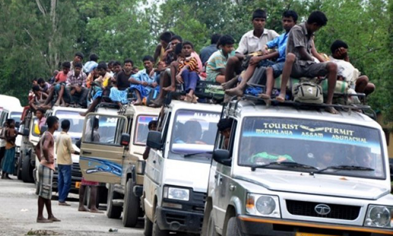 The initial violence started on Aug 12 when the Nagaland villagers allegedly attacked the Assamese who retaliated, with clashes leaving some 12 people dead, an Assamese students&rsquo; group said. &mdash; Photo by AFP