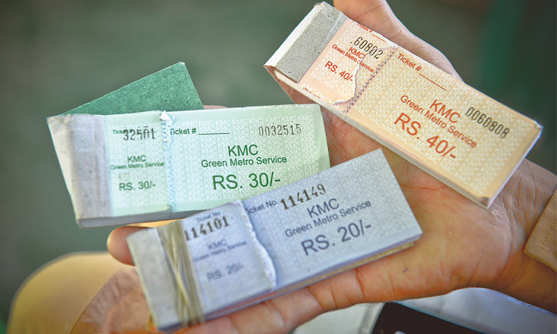 Different value tickets depending on the travelling distance.