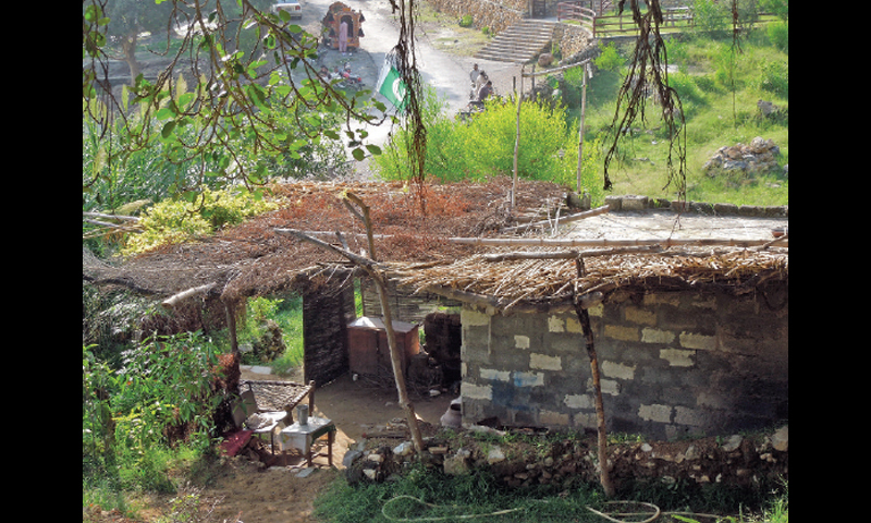 A view of a café near the caves.