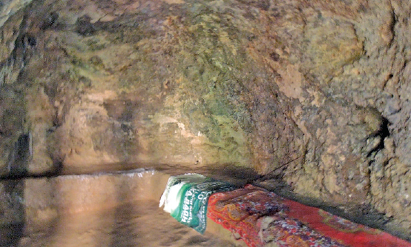 The interior of the largest cave at Shah Allah Ditta village. — Photos by the writer