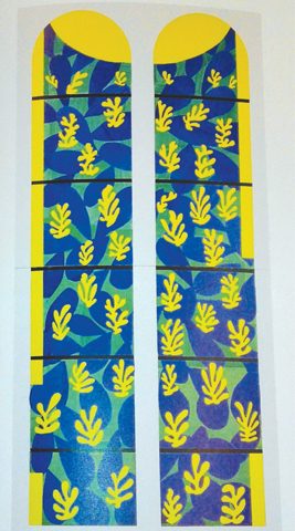 ‘The Tree of Life’ paper cut-outs for stained glass windows in the Chapel of the Rosary by Henry Matisse