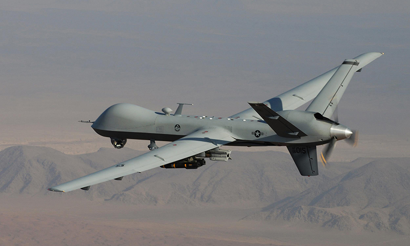 This picture shows an armed US Air Force MQ-9 Reaper during a combat mission. — AP/File