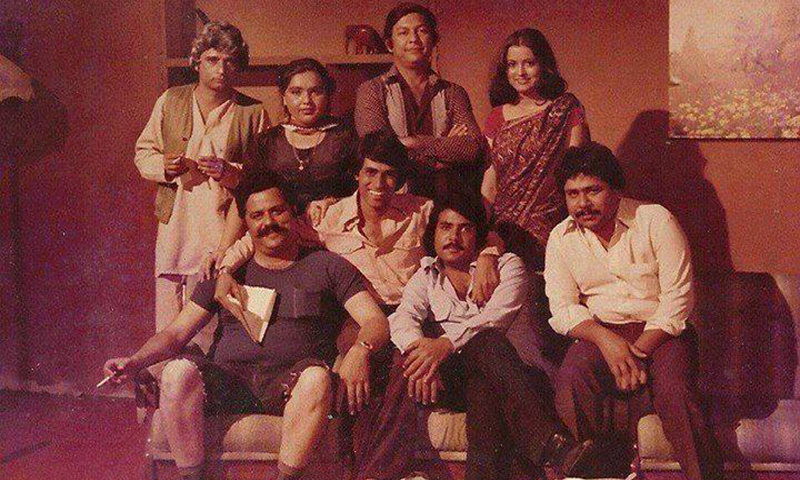  Fifty-50's cast with the director Shoaib Mansoor in the centre. 