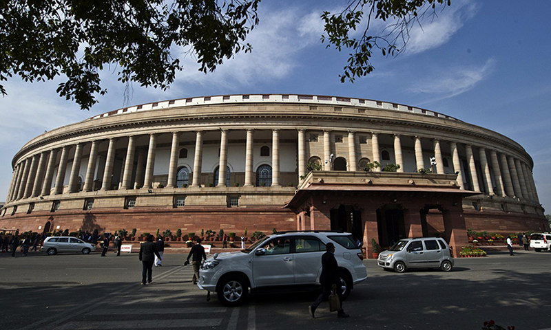 In the photo, Indian lawmakers arrive at the parliament in New Delhi. — AFP/File