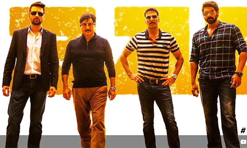 Mikaal Zulfiqaar with Anupam Kher and Akshay Kumar in film's poster. — Courtesy Photo