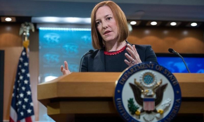 US State Department spokeswoman Jen Psaki speaks at the daily briefing at the State Department in Washington. — AFP/ File