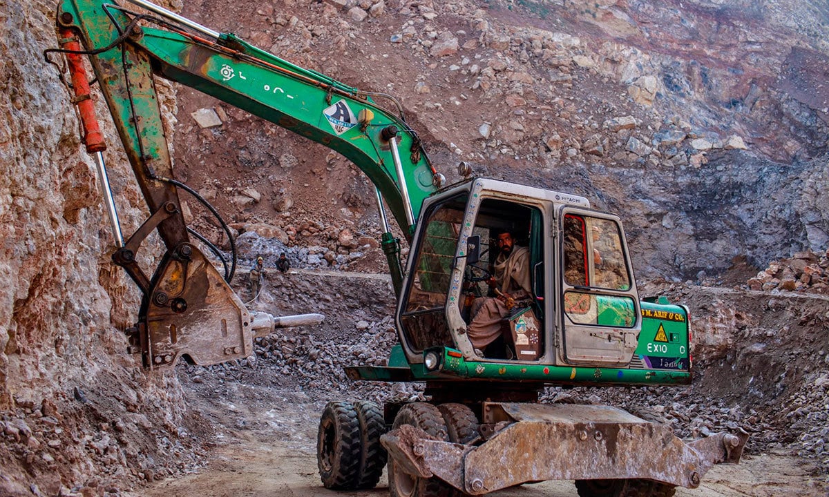 Ali Khan, 25, is a shovel load operator at the stone crushing site. He says, &ldquo;When I have a son, I will send him to school and not let him work here.&rdquo; - Photo by writer