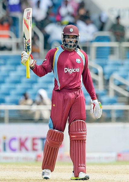 One of his struggling team's few world class performers, Gayle is capable of stunning, muscular pyrotechnics with the bat. &mdash; AFP