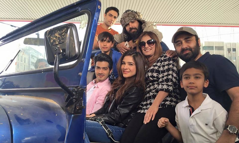 The cast in a BTS photo. — Photo courtesy: Karachi se Lahore's official Facebook page