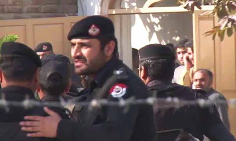 Large contigent of FC personnel have reached the scene— DawnNews screenshot